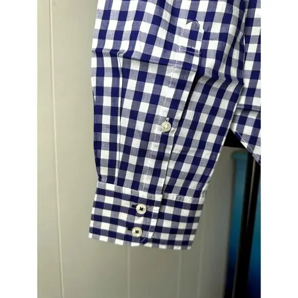 UNTUCKit: Belleza Blue Gingham Women's Shirt Size 2 - Picture 6 of 7